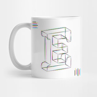 E - cmyk strokes Mug